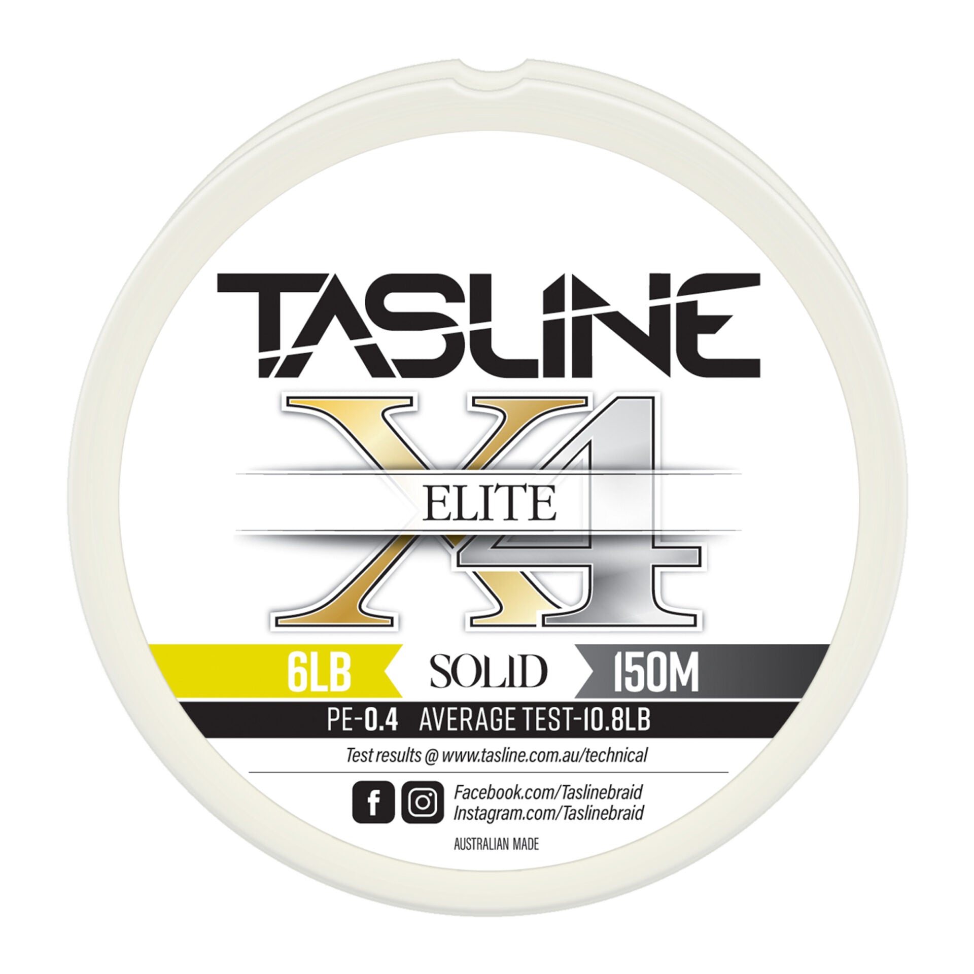 Tasline Elite X4 White 6lb 150M