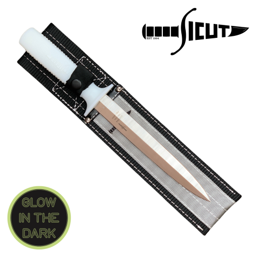 SICUT 8″ Pig Sticking Knife Glow in the Dark Handle W/SH
